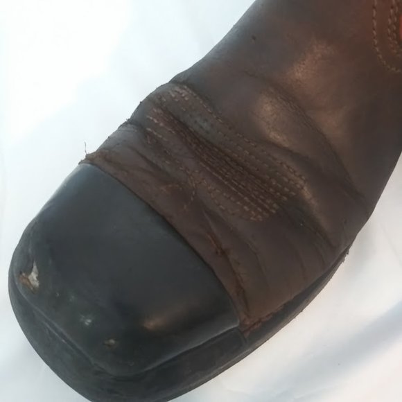 Ariat men\'s size 9 EE brown wide width steal toe work boot main image 12
